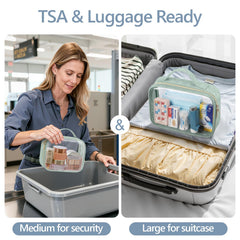 Packism grande trousse transparente pour articles volumineux lors des voyages.