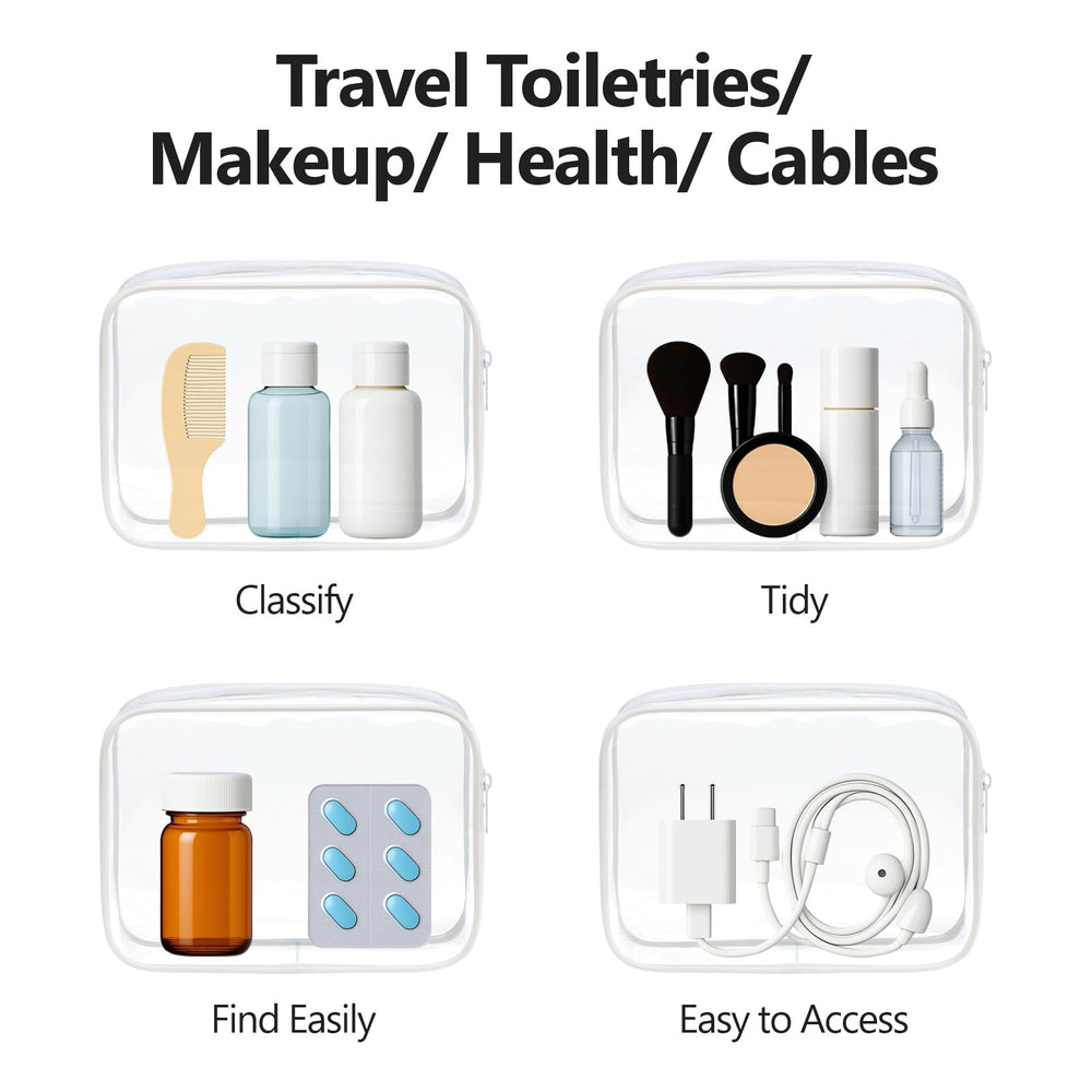 Packism trousse transparente moyenne, rangement adapté voiture et sac pour les essentiels.