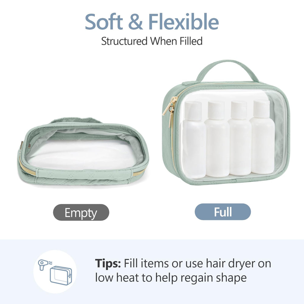 Packism trousse transparente idéale pour cabine et bagages lors de voyages.