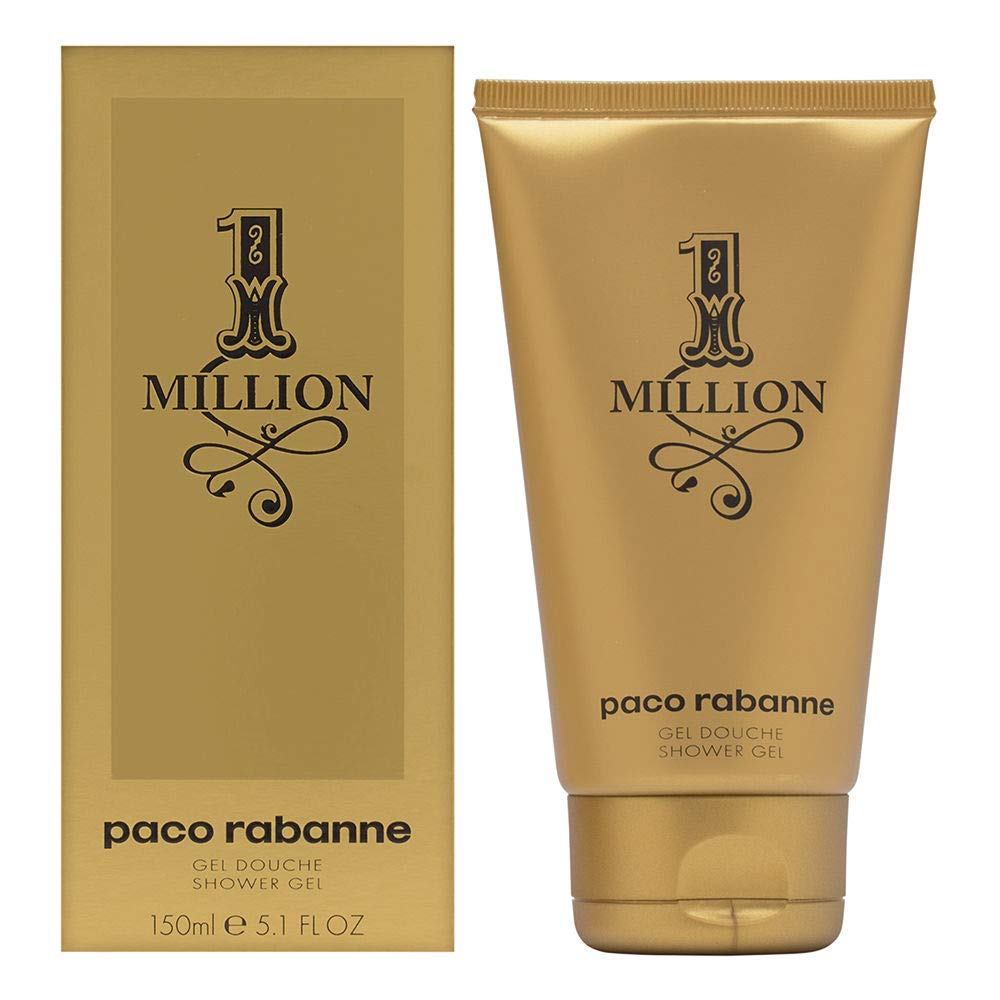 Gel douche Paco Rabanne 1 Million, flacon 150 ml, pour une routine parfumée et revitalisante.
