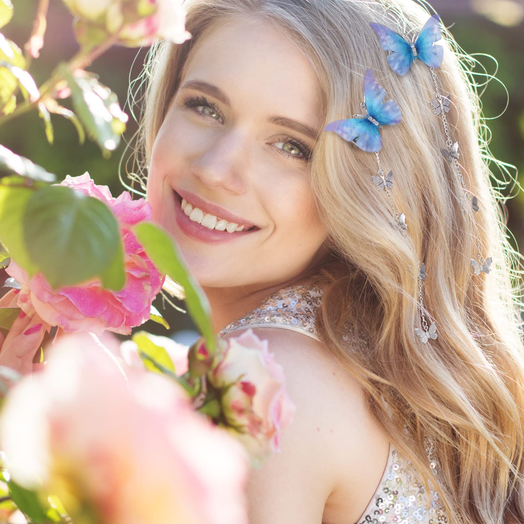Barrette PAGOW papillon pompon rose, idéal pour assortir une tenue