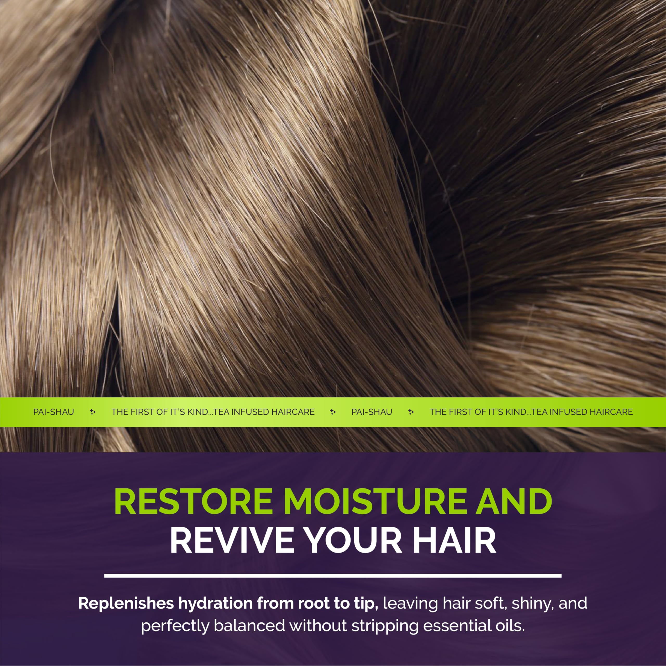 Pai-Shau application-massage-cheveux illustre une routine simple et efficace.