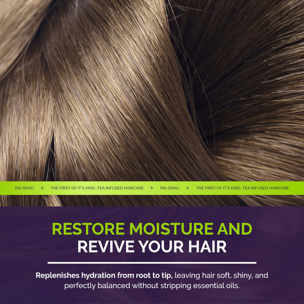 Pai-Shau application-massage-cheveux illustre une routine simple et efficace.