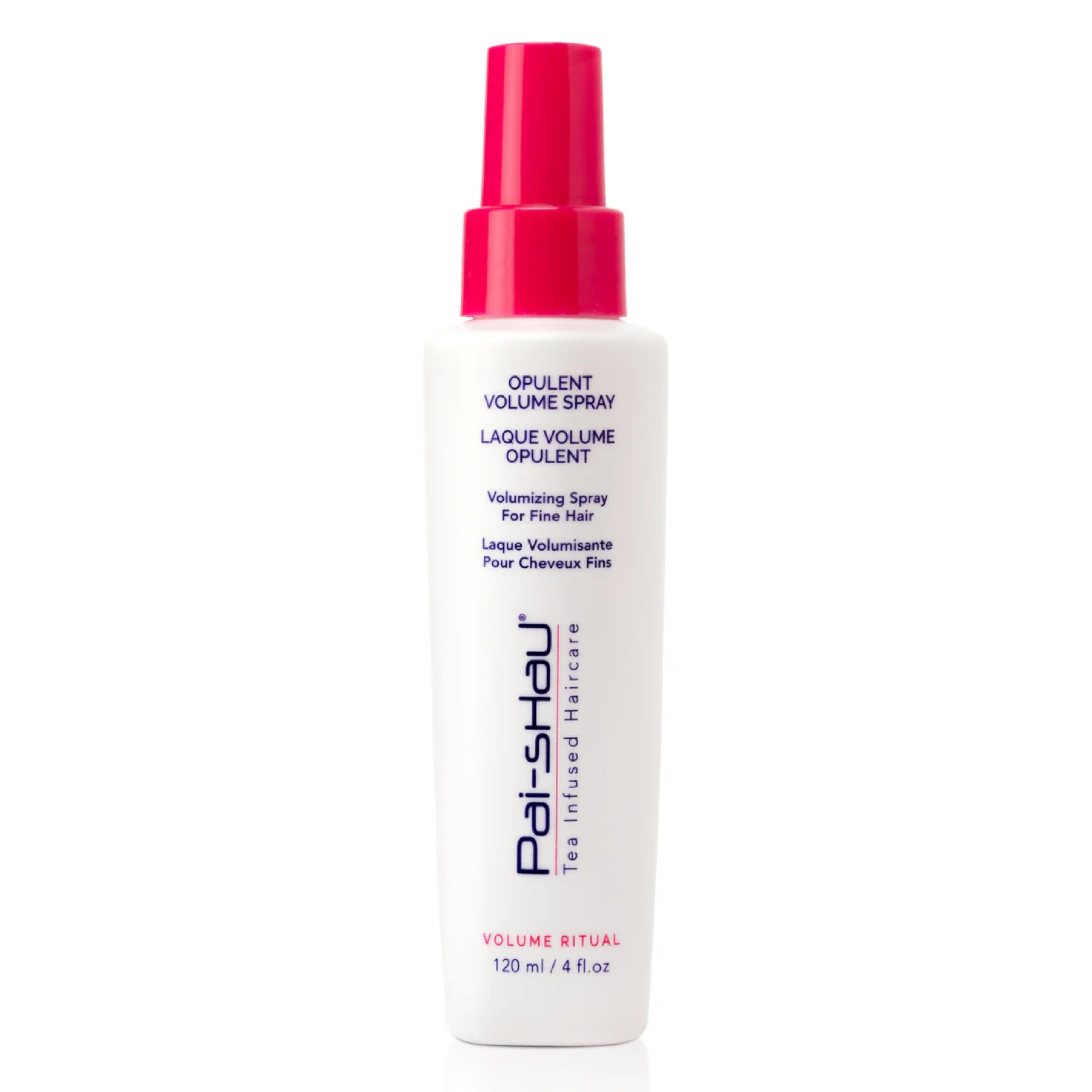 Pai-Shau Opulent Volume Spray — bouteille élégante offrant du volume dès l’application.