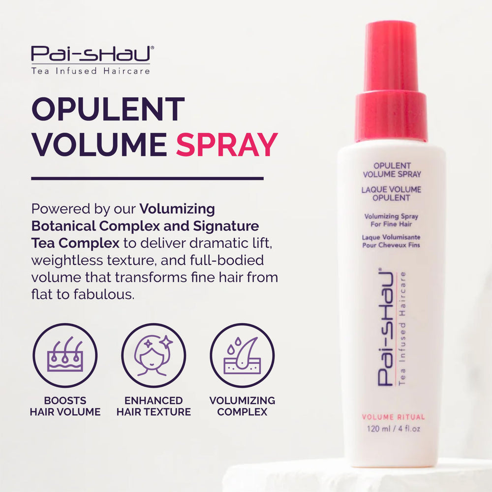 Pai-Shau Opulent Volume Spray — pompe pratique pour une application précise et légère.