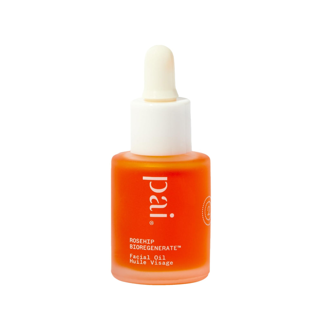 PAI SKINCARE Huile Rosehip — Bouteille en verre, soin nourrissant pour le visage.