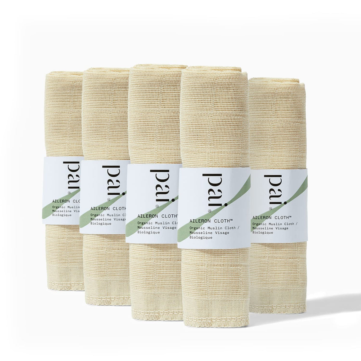 PAI SKINCARE Lingettes en mousseline double-couche exfoliantes pour peau sensible.