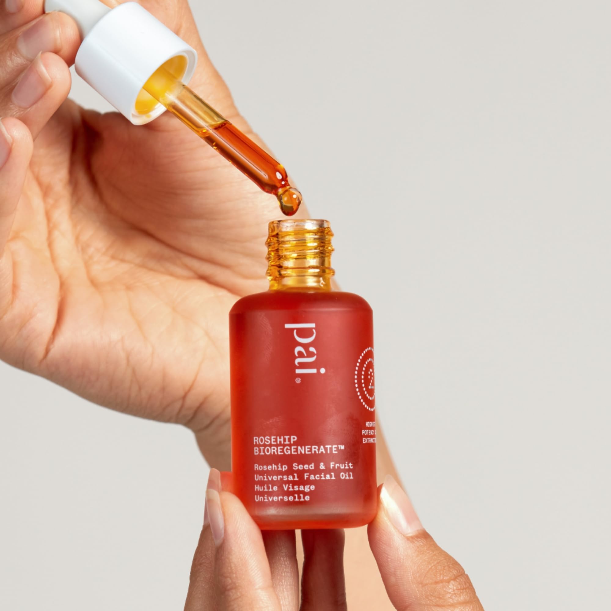 PAI SKINCARE Huile Rosehip — Convient à tous les types de peau, même sensibles.
