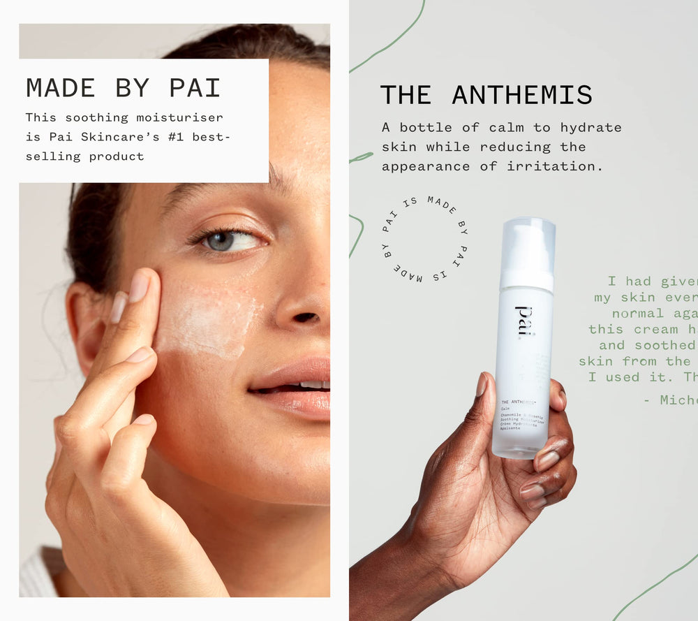 PAI SKINCARE The Anthemis: texture crème soyeuse prête à calmer irritations et rougeurs.