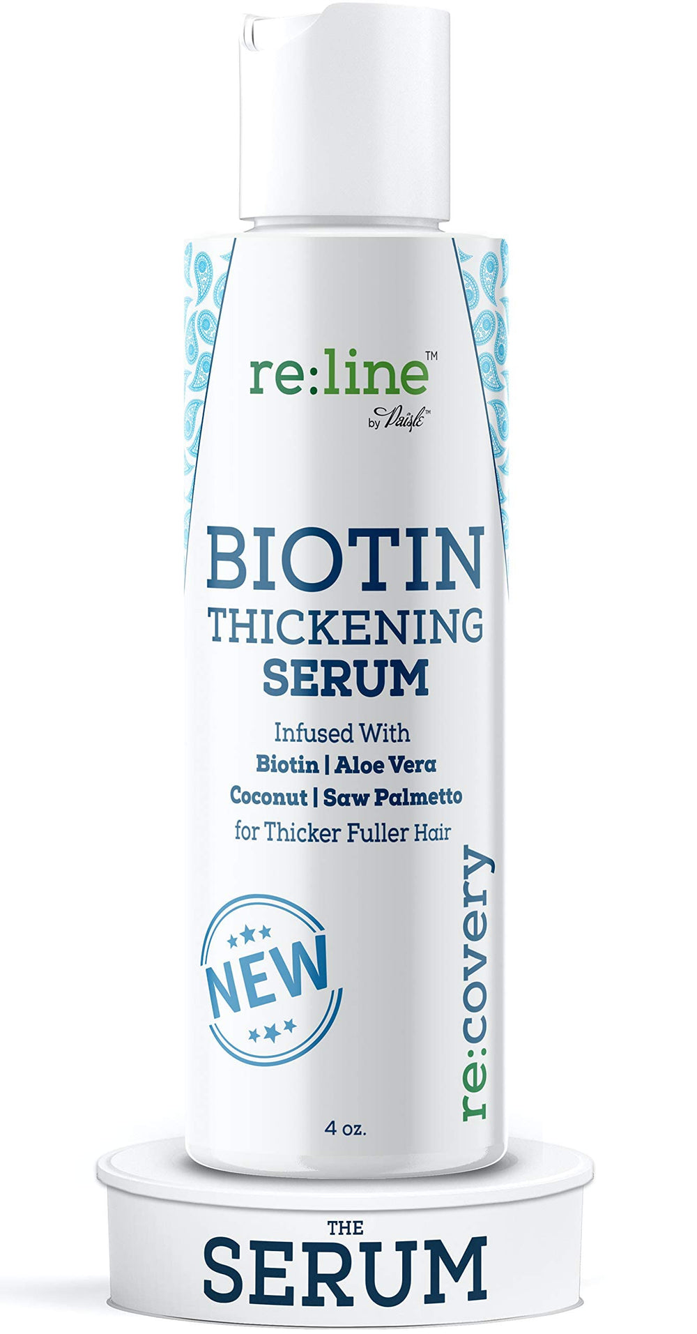 Paisle Botanics Sérum Biotine – flacon, pour cheveux fins, nourrissement léger.