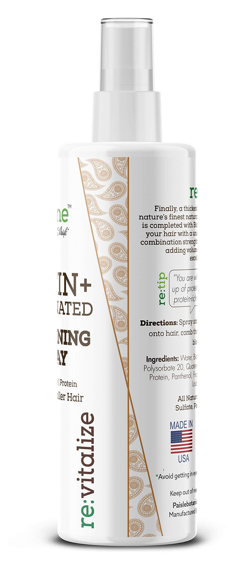 Cheveux texturés et légers après usage du spray Paisle Botanics