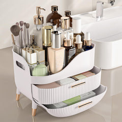 Pajiriona-grand-capacite pour maquillage et soins sur plan de travail pratique.