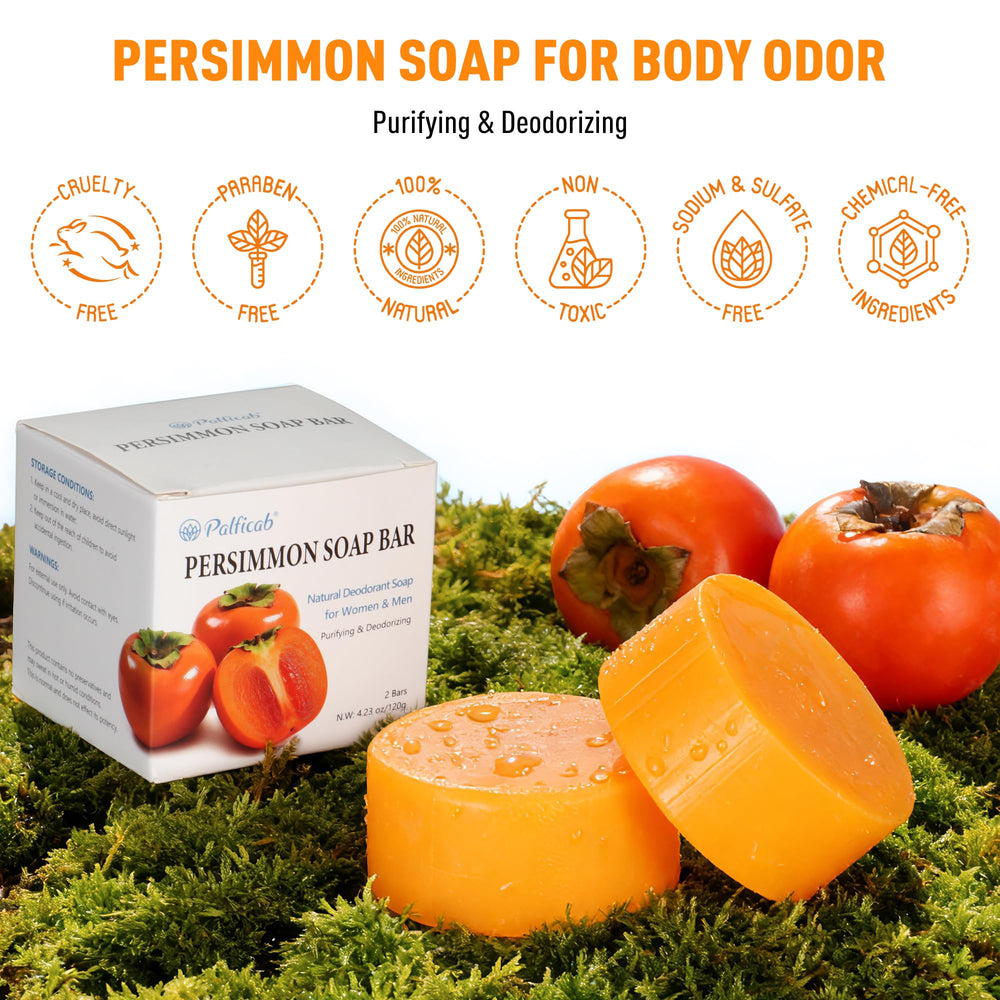 PALFICAB savon kaki mousse riche, nettoyage en profondeur et douceur.