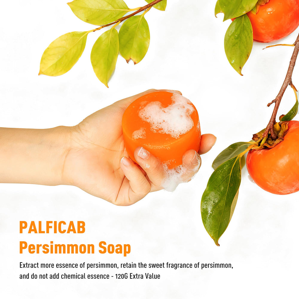 PALFICAB savon kaki voyage, emballage compact pour rester frais en déplacement.