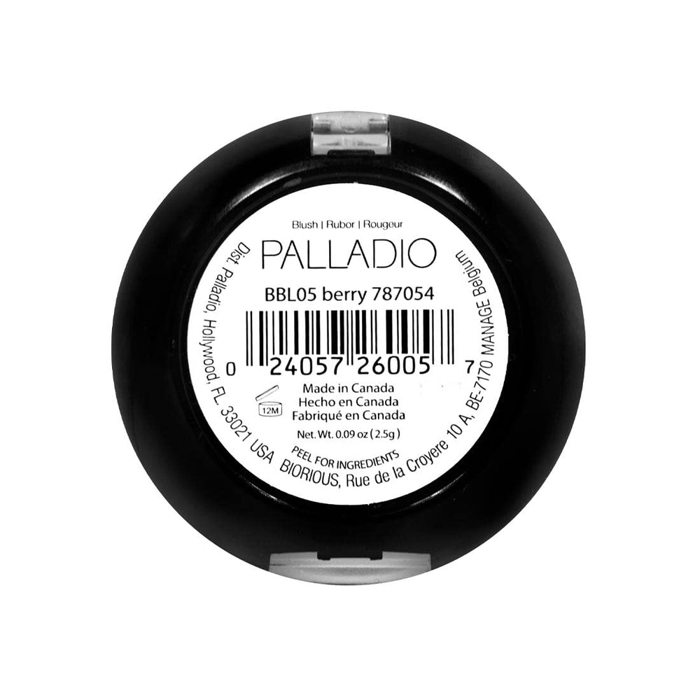 Palladio Baked Blush Berry, packaging élégant prêt à l'emploi pour le quotidien.