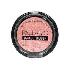 Palladio Baked Blush, application lisse sur les joues pour un rose naturel.