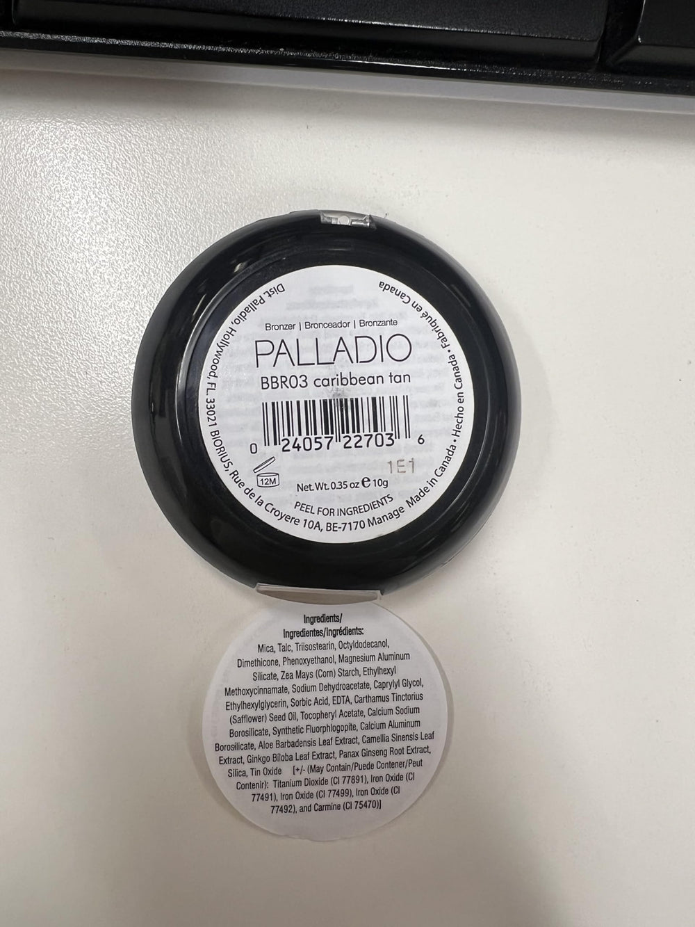 Palladio Bronzer beauté propre Caribbean – sans parabènes et cruelty-free.