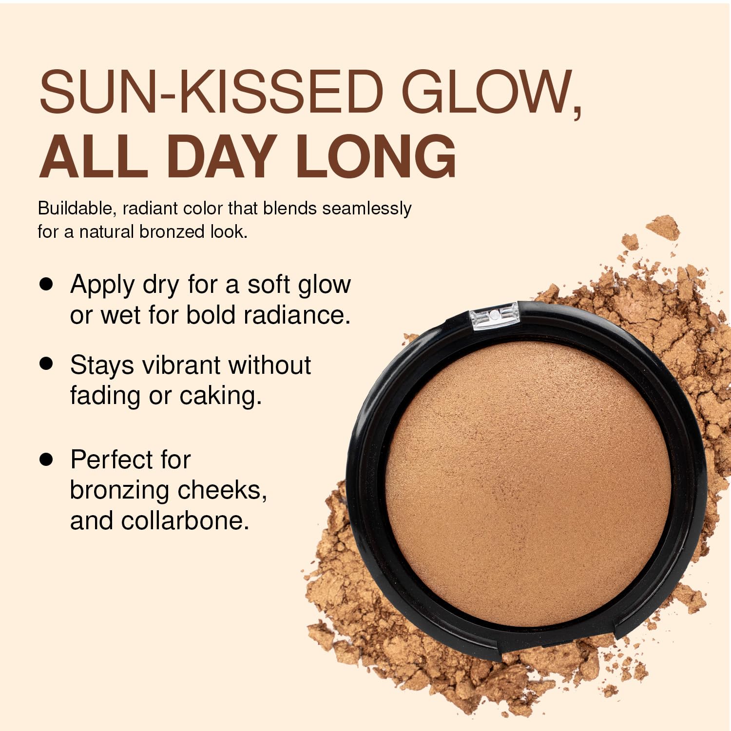 Palladio Bronzer teinte naturelle Caribbean – teint chaleureux et équilibré.