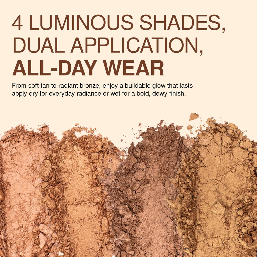 Palladio Baked Bronzer Atlantique : emballage compact pratique pour le sac à main.