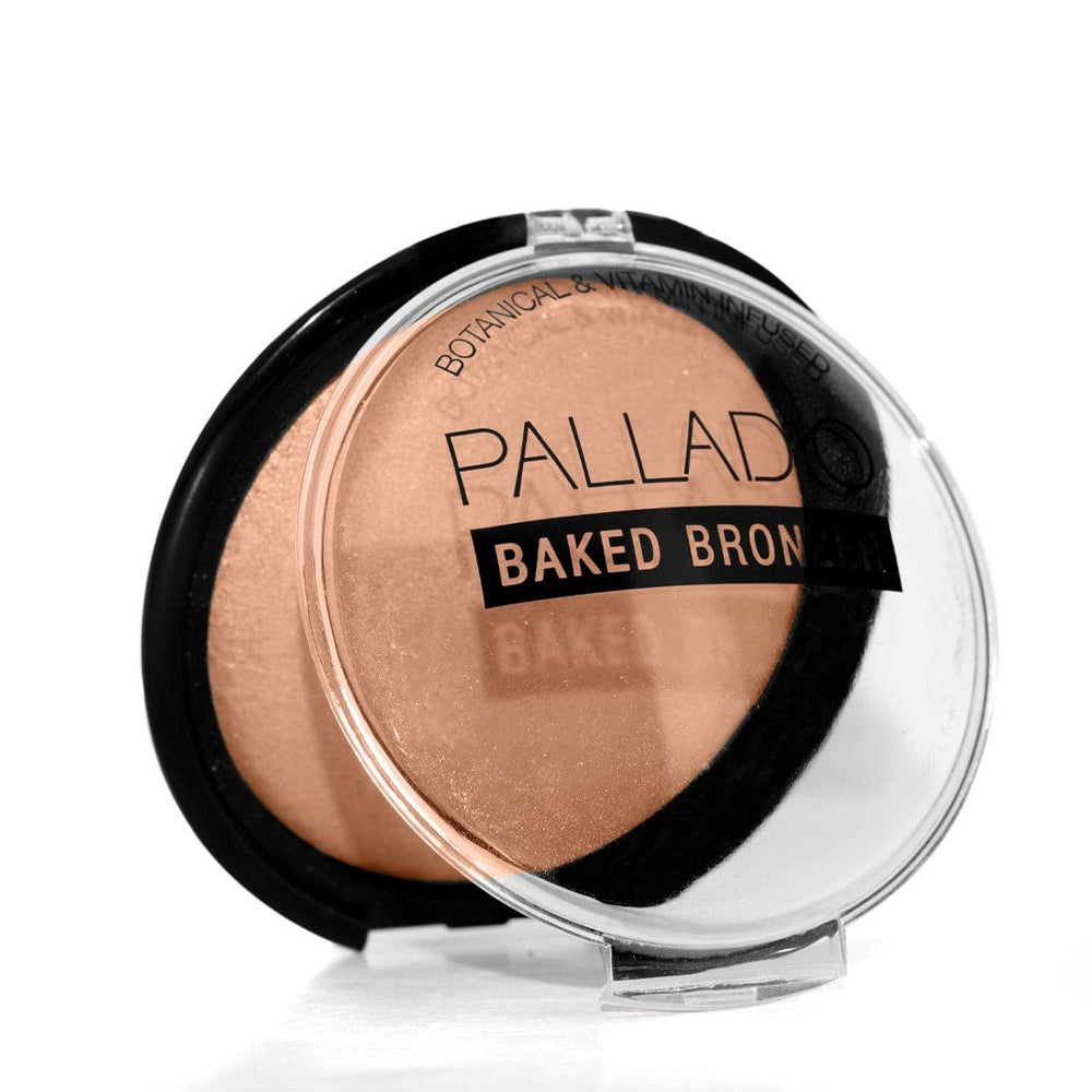 Palladio Bronzer cuit au four Pacific Tan — emballage élégant et pratique.