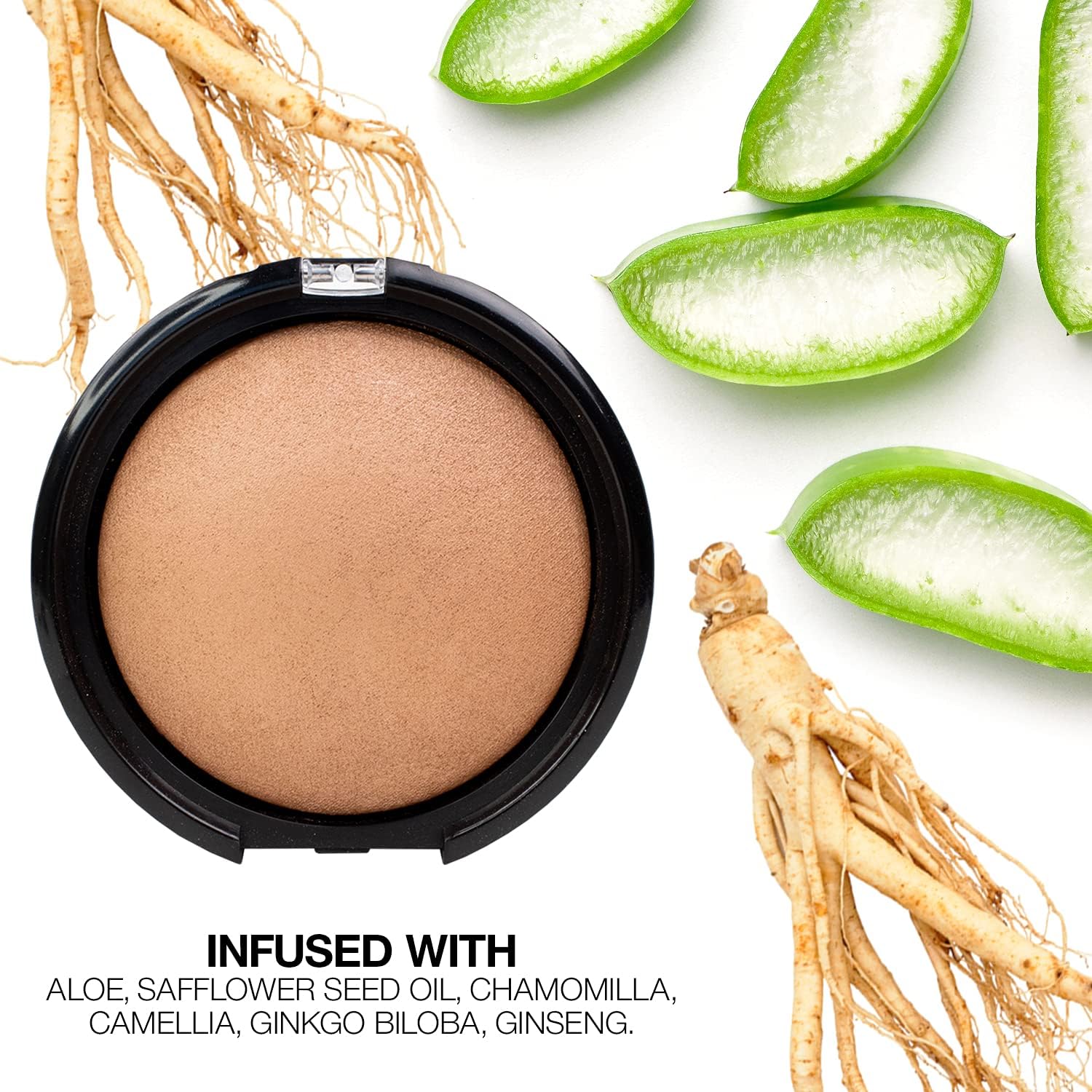 Teinte dorée lumineuse – Palladio bronzer cuit au four sur la peau éclaire