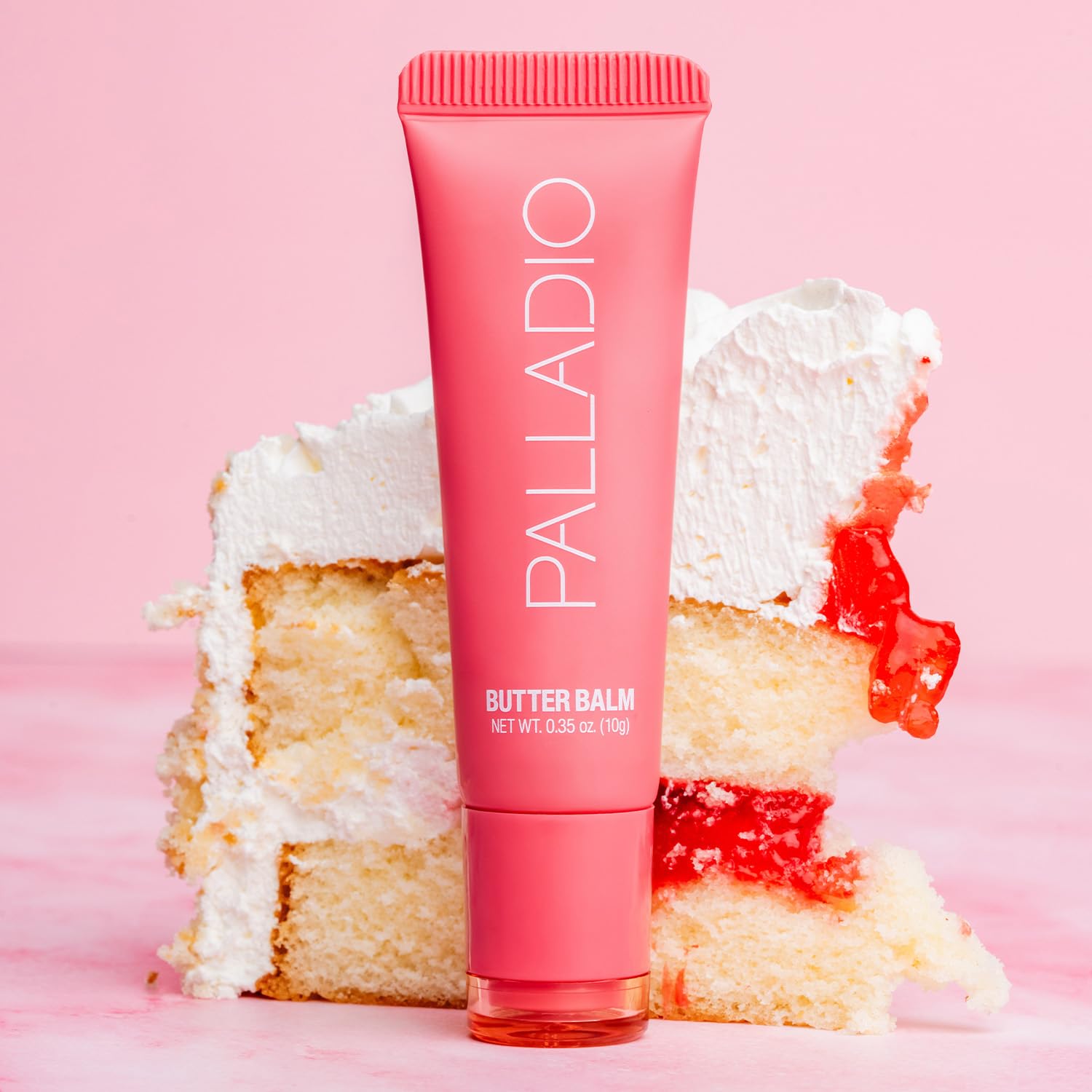 Palladio Butter Balm, fini brillant léger pour lèvres lumineuses.