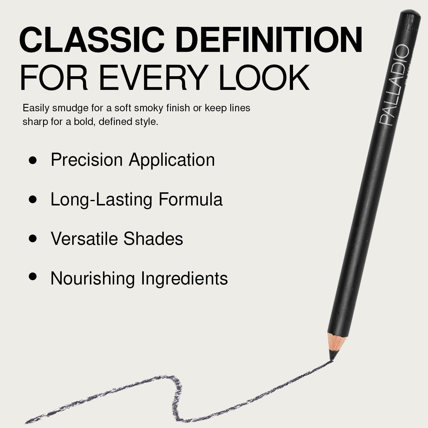 Palladio contour yeux précis regard definis avec une seule ligne