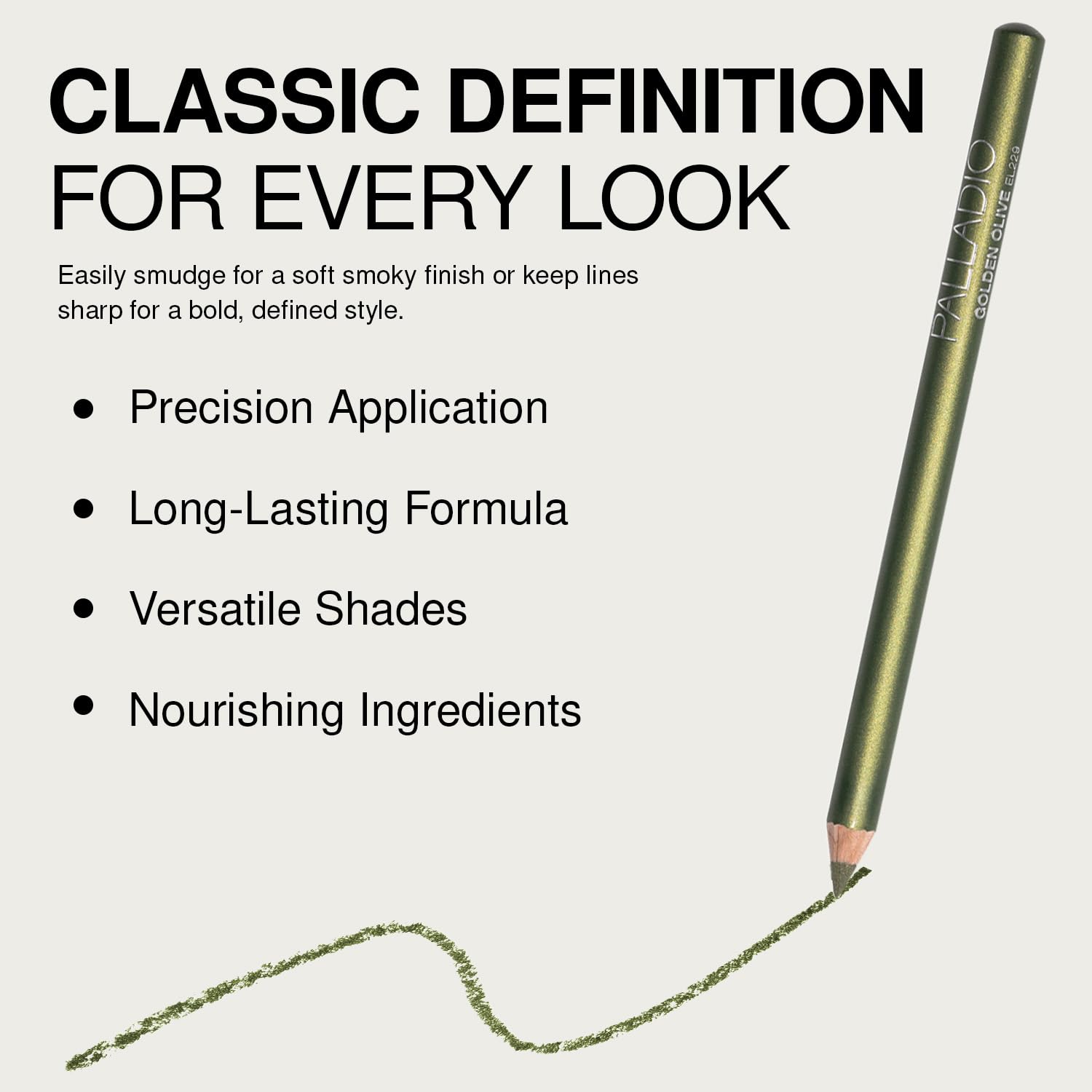 Palladio crayon-eyeliner-bois-fin longue tenue et confort toute la journée.
