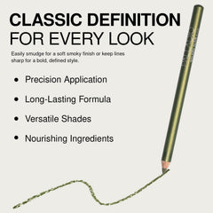 Palladio crayon-eyeliner-bois-fin longue tenue et confort toute la journée.
