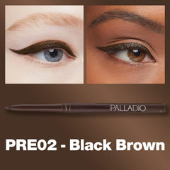 Palladio crayon yeux rétractable: embout slim pour trait net.