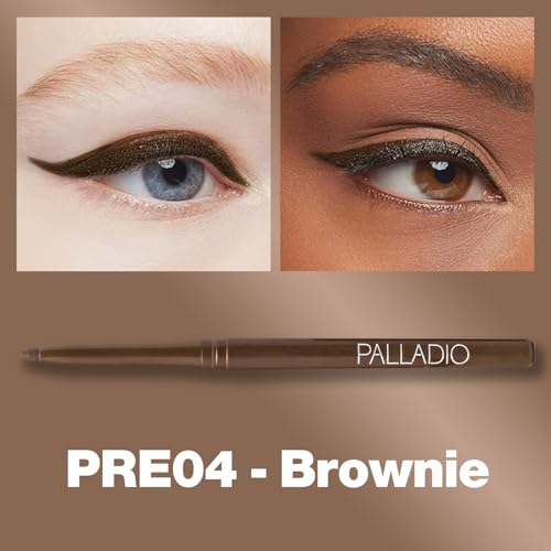 Palladio Crayon Yeux Brownie, tenue longue pour une définition durable des yeux.
