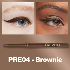 Palladio Crayon Yeux Brownie, tenue longue pour une définition durable des yeux.