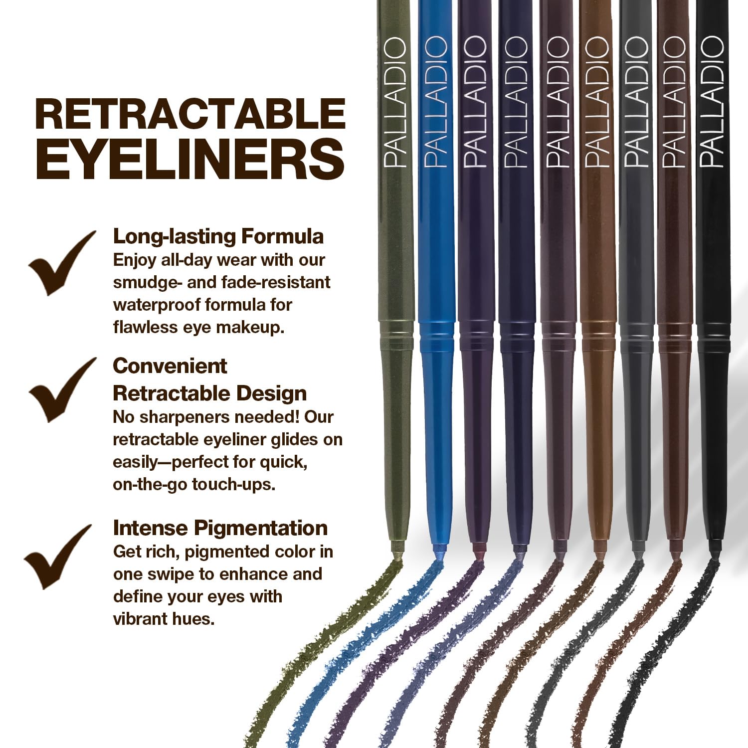 Palladio Crayon Yeux Sans Taille-Crayon Bleu Foncé, pratique et rapide.