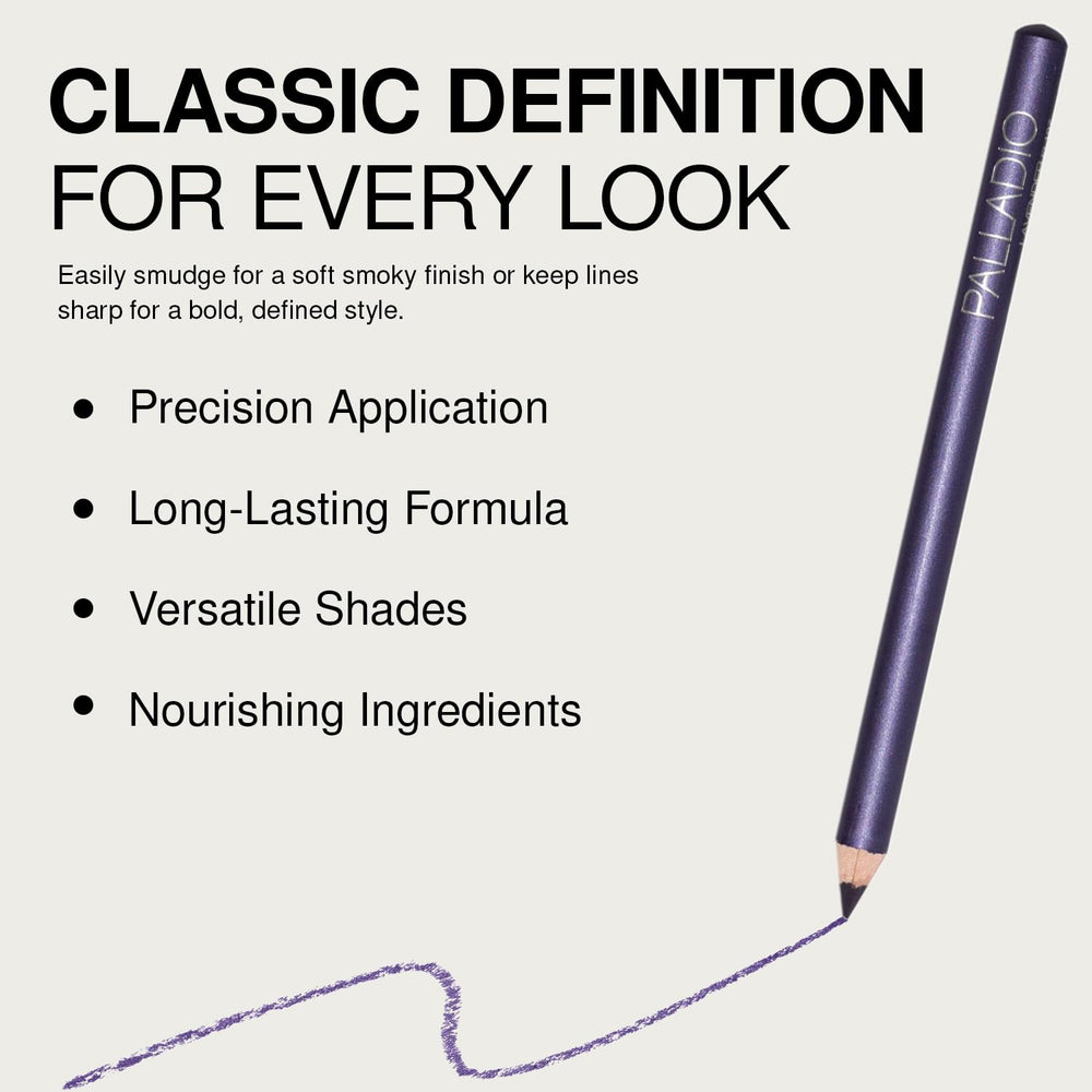 Palladio Crayon Yeux Tenue Longue Lavande — effet durable sans retouches.