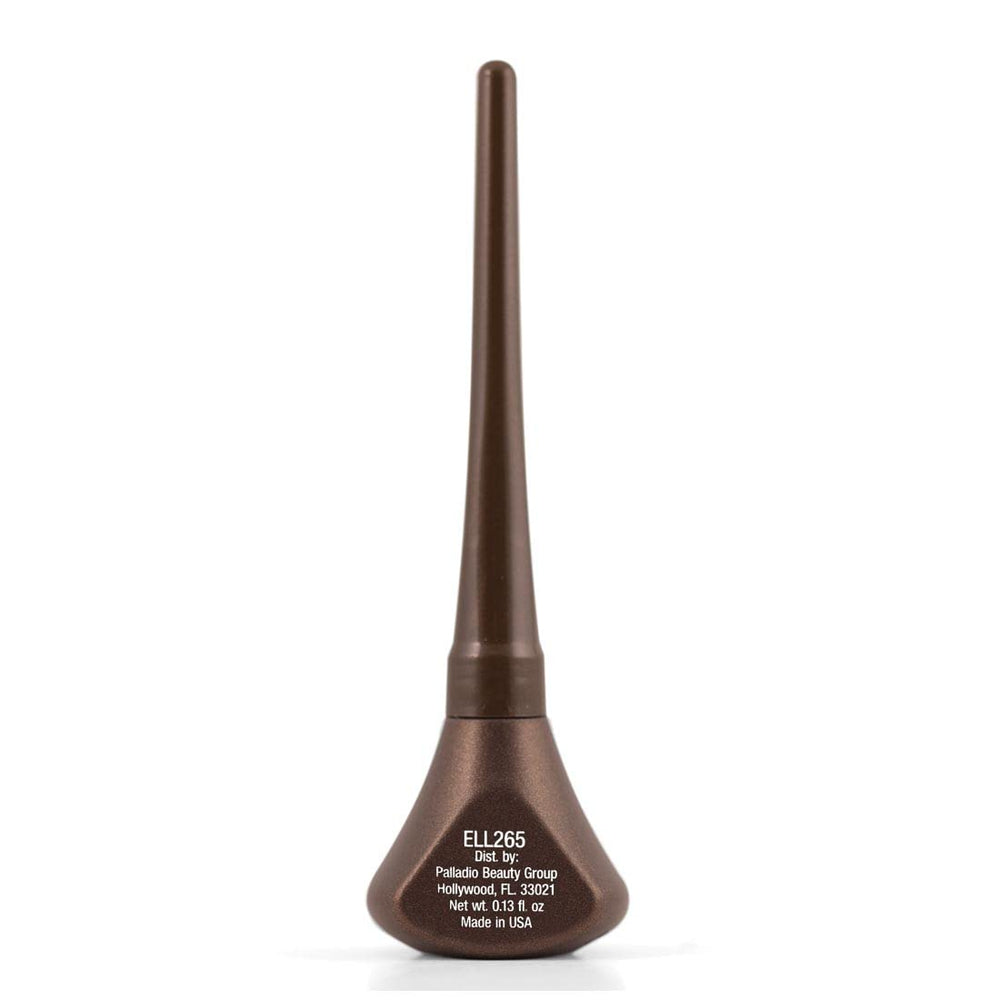 Palladio Eyeliner liquide Bronze — pigmentation intense pour un regard dramatique.