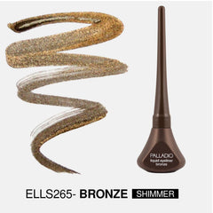 Palladio Eyeliner liquide Bronze — pointe-feutre précise pour des lignes nettes.
