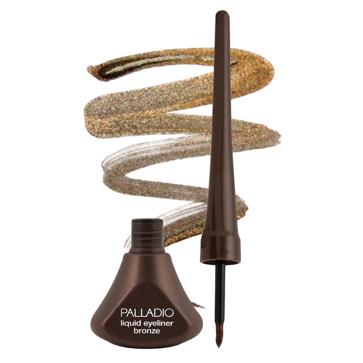 Palladio Eyeliner liquide Bronze — trace fin pour un regard net et défini.