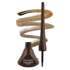Palladio Eyeliner liquide Bronze — trace fin pour un regard net et défini.