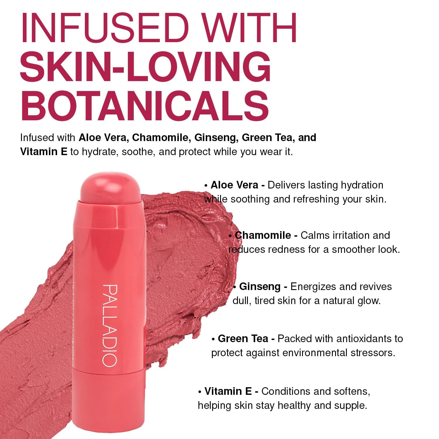 Palladio I'm Blushing teinte lèvres hydratante pour un look frais