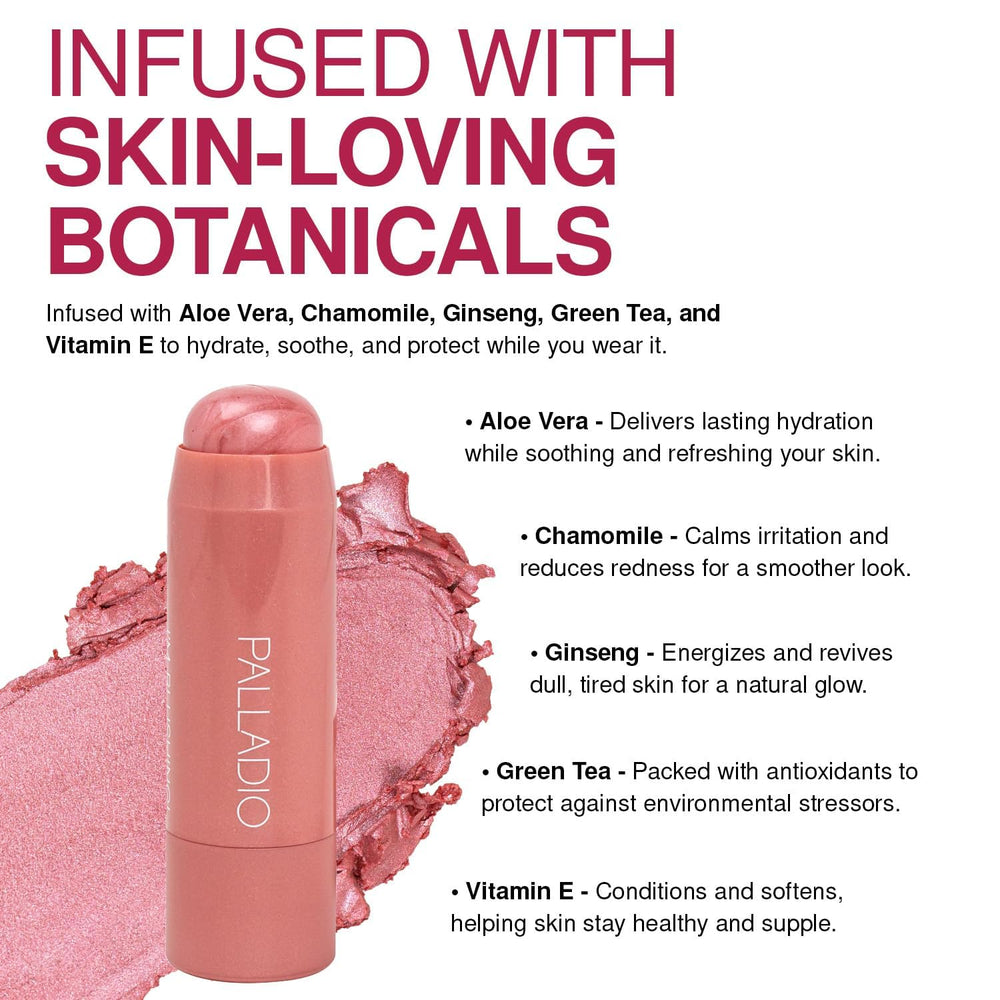 Palladio I'm Blushing 2-en-1 teinte polyvalente pour joues et lèvres.