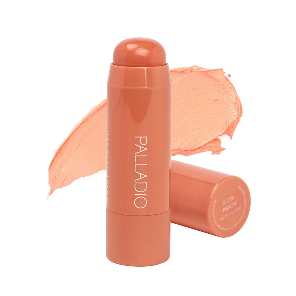 Palladio I'm Blushing 2-en-1 teinte pêche sur joues et lèvres, couleur durable.