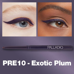 Palladio kajal application précise prune exotique : tracé net et contrôlé pour un regard pro.