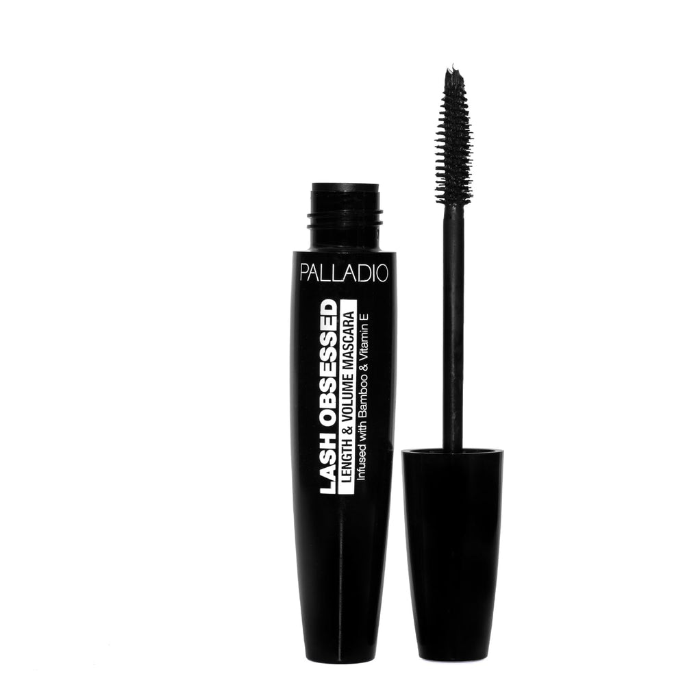 Palladio Lash Obsessed Mascara – brosse inclinée pour une application précise et définie.