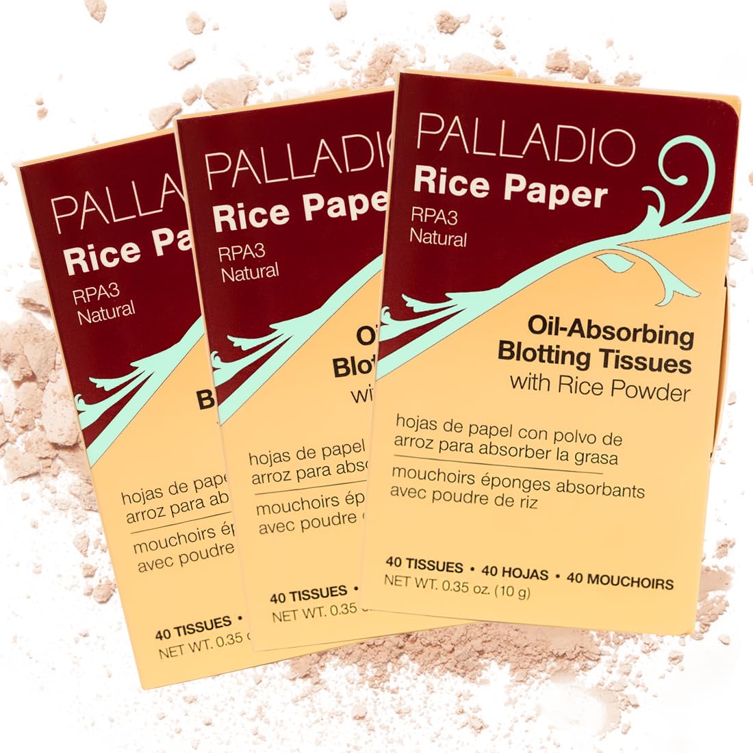 Palladio papier blotting compact absorbe l’huile rapidement pour une retouche