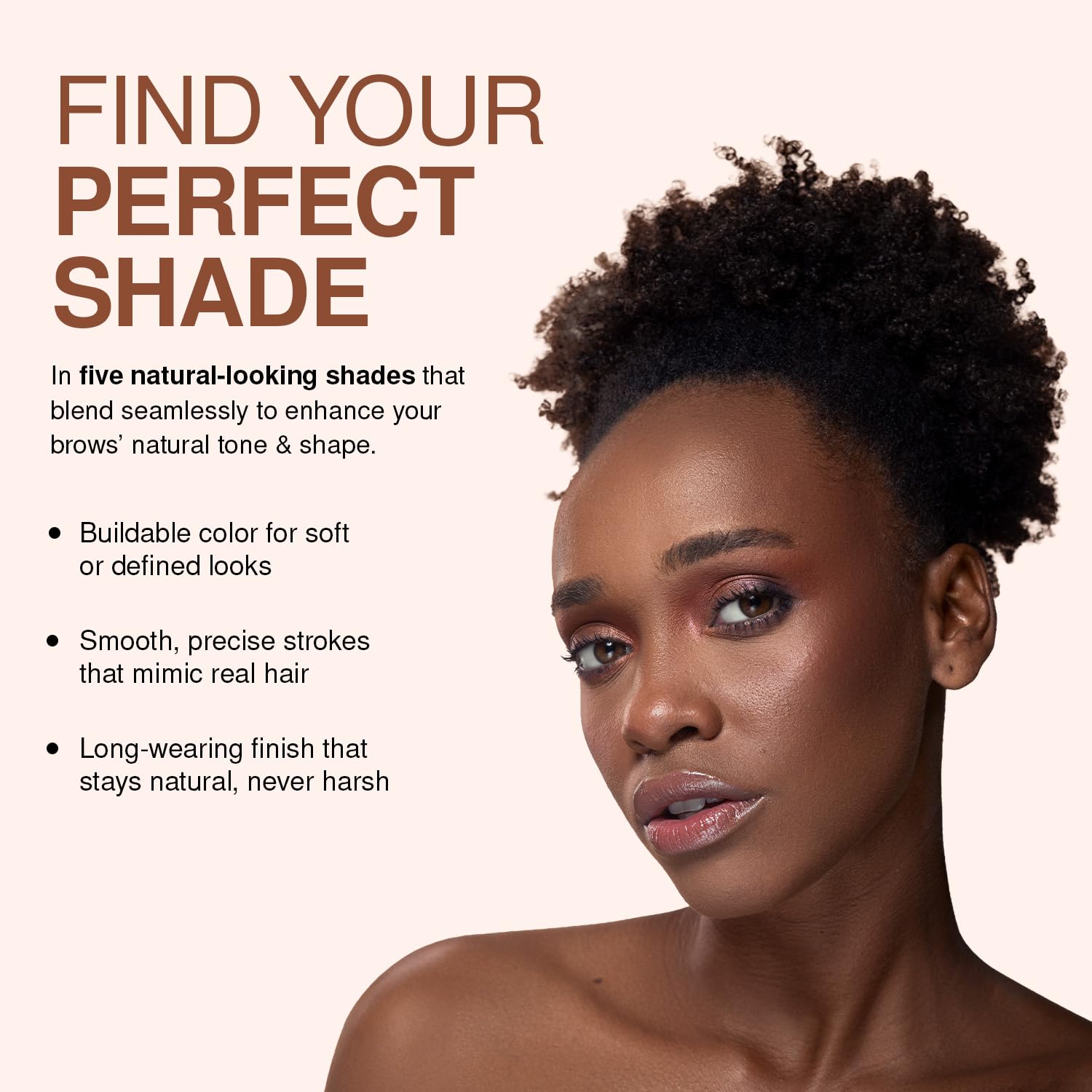 Palladio pointe crayon sourcils, contour net et précis.
