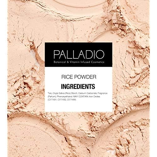 Palladio Poudre de riz, parfaite pour fixer le maquillage après fond.