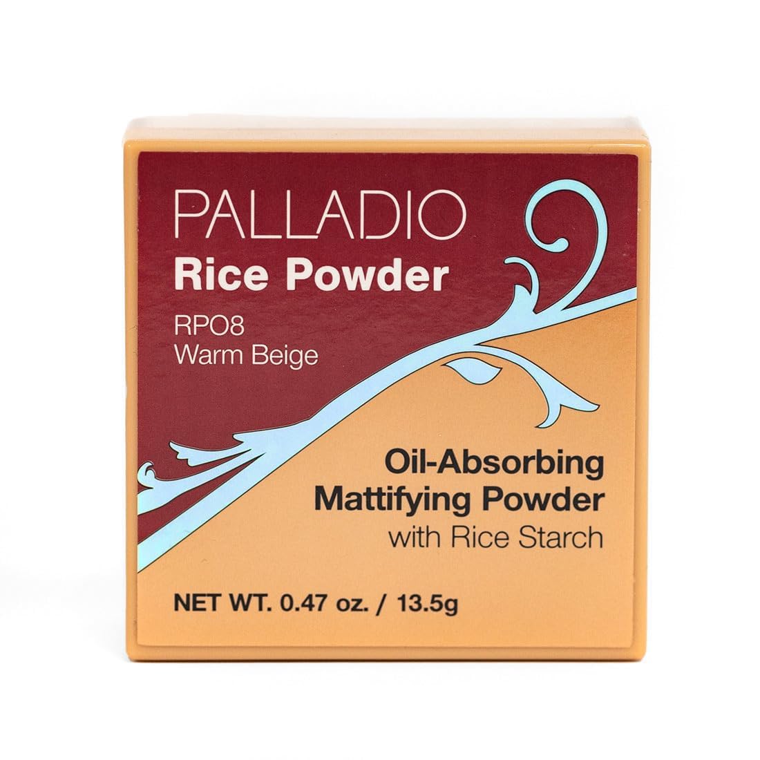 Palladio Poudre de riz libre, fini mat et fixation durable.