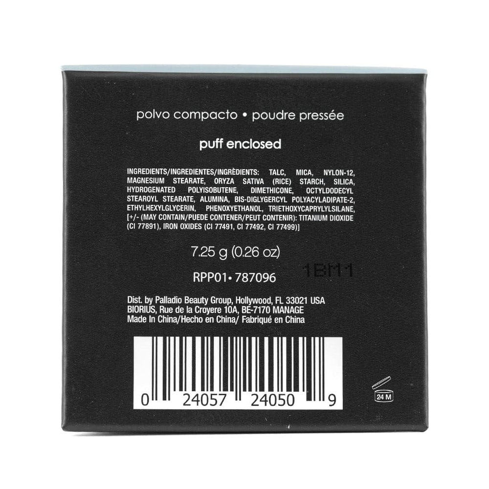 Palladio Poudre Riz Presse Voyage Compacte: format pratique pour les retouches en déplacement.