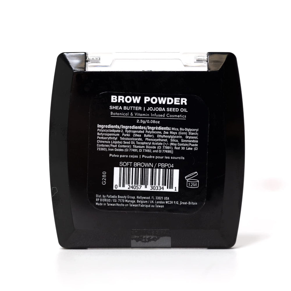 Palladio Poudre Sourcils brun clair: teinte naturelle et subtile.