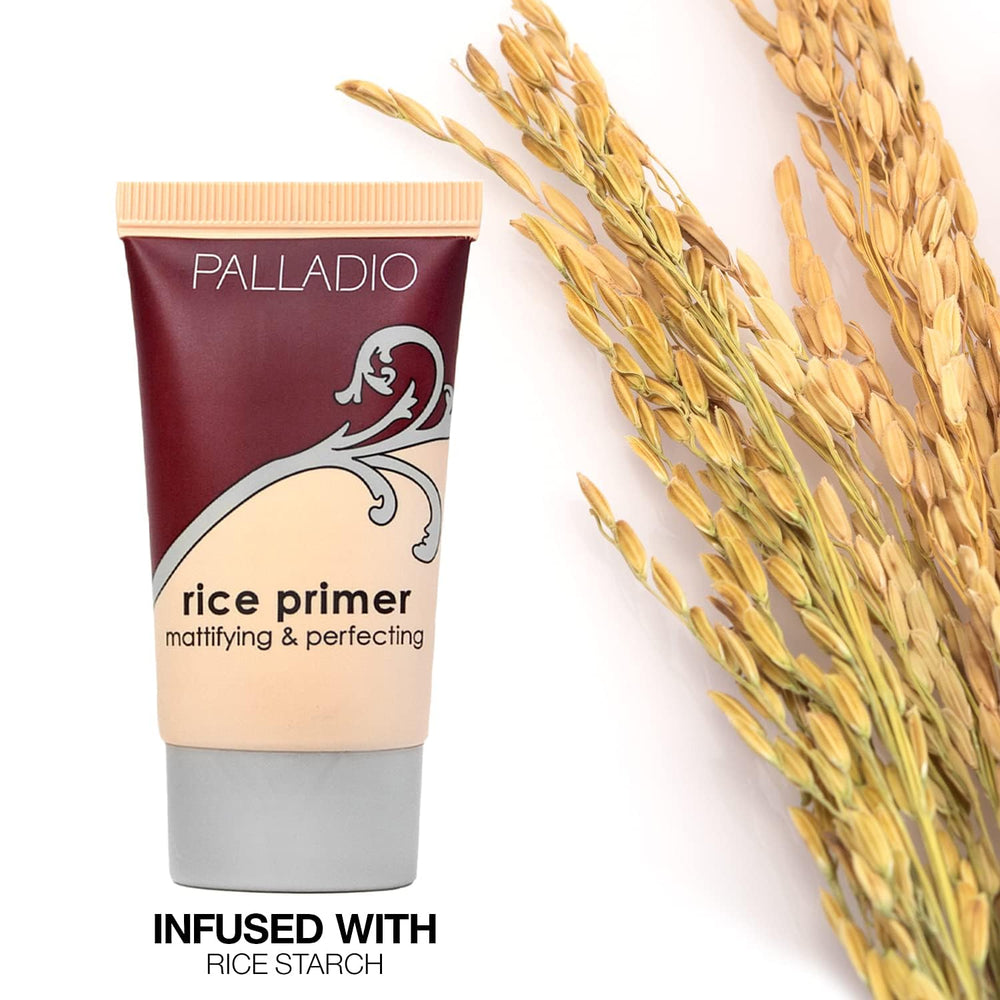 Application facile du primer Palladio riz avant maquillage.